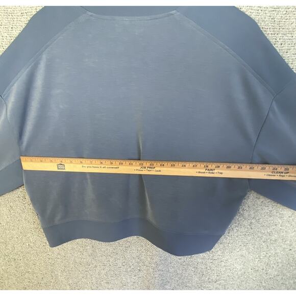 Athleta Sweatshirt Women’s L Cropped Super Soft Blue Athleisure Cozycore - Picture 9 of 10